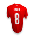 Retro maglia Svizzera 2010 Inler numero 8 SUISSE autografato – cimelio originale Mondiale Sudafrica