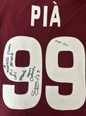 Primo piano dedica personale e autografo originale Inacio Pià su maglia Torino 2009-10