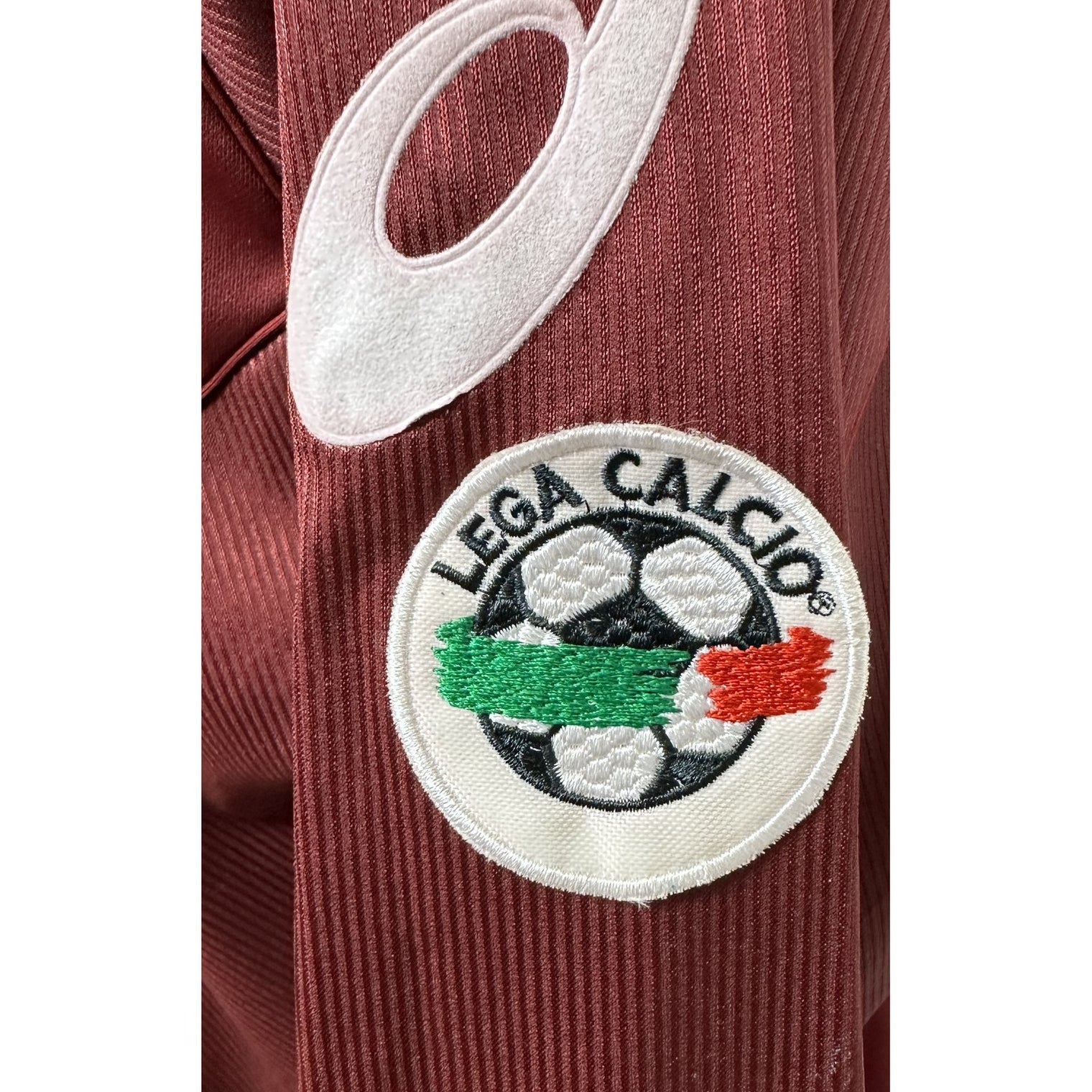 Colletto bianco maglia Torino Home 2001-02 Asics Player Issued – etichetta Torino Calcio Official Supplier