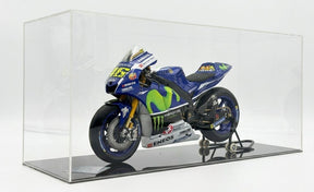 Moto Yamaha YZR-M1 MotoGP 2016 scala 1:4 autografata Valentino Rossi – DeAgostini Movistar – teca acrilica personalizzata inclusa