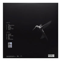 Retro vinile La Ragazza del Futuro di Cesare Cremonini con colibrì e tracklist lato A e lato B