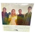 Retro copertina Talking Dreams Echosmith con foto della band e tracklist lato uno e lato due