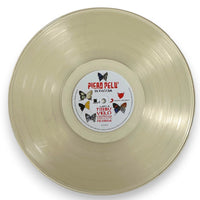 Vinile trasparente lato A In Faccia Piero Pelù con etichetta Sony Music Legacy