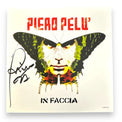 Inserto copertina In Faccia con autografo originale di Piero Pelù a pennarello nero