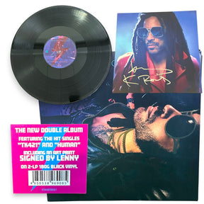 Doppio vinile Blue Electric Light di Lenny Kravitz con disco, copertina e art print autografata