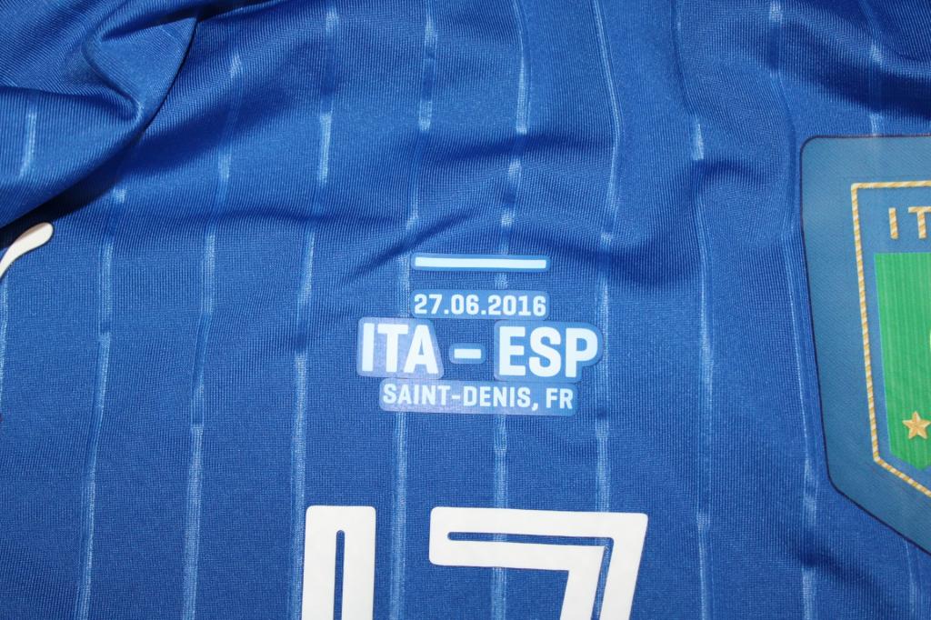 Maglia Italia Éder 17 Player Issued Home Europei Francia 2016