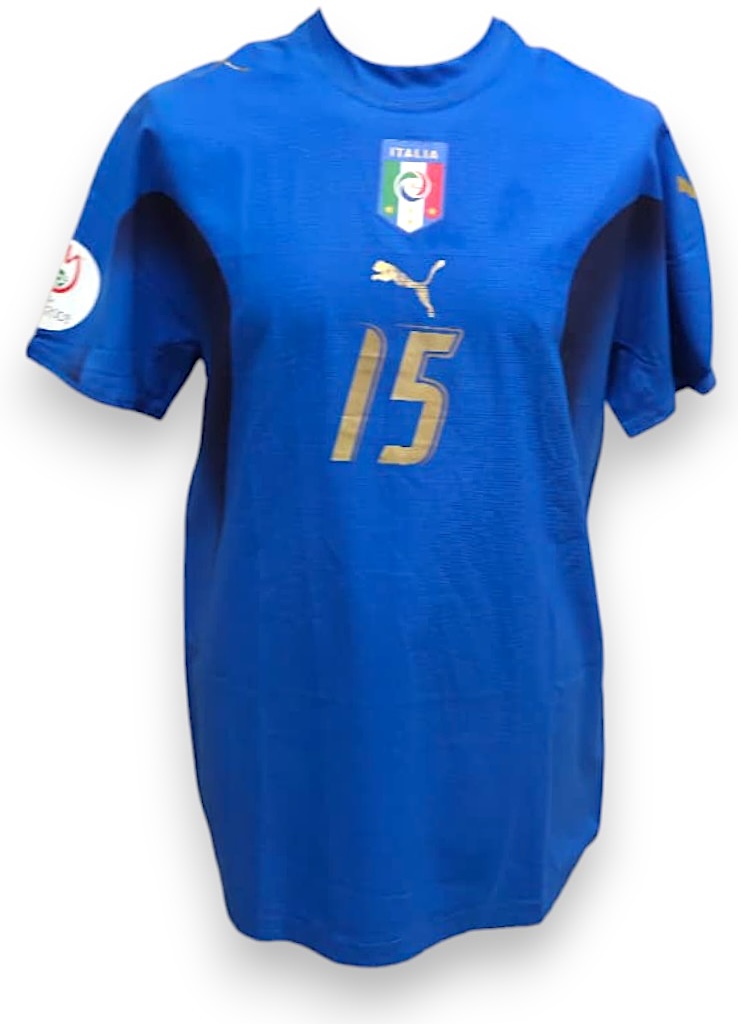 Maglia Italia Home player issued Gamberini #15 Euro 2008