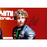 Fotografia autografata di Andrea Kimi Antonelli in tuta da gara F2