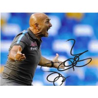 Fotografia autografata di Luciano Spalletti in polo Napoli 