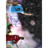 Fotografia autografata di Paolo Di Canio nel derby LazioRoma