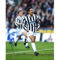 Autografo di Roberto Baggio Fotografia Iconica a Colori Juventus 
