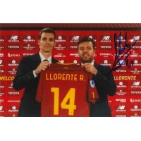 Autografo di Diego Llorente su fotografia presentazione AS Roma